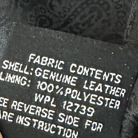 Charles Klein Moto Bomber Leather Jacket Coat Womens Sz Large Black Zip Up - Picture 8 of 8